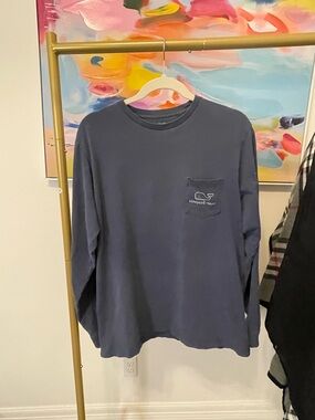 Vineyard Vines Men's Long-Sleeve Pocket Tee - Navy Medium